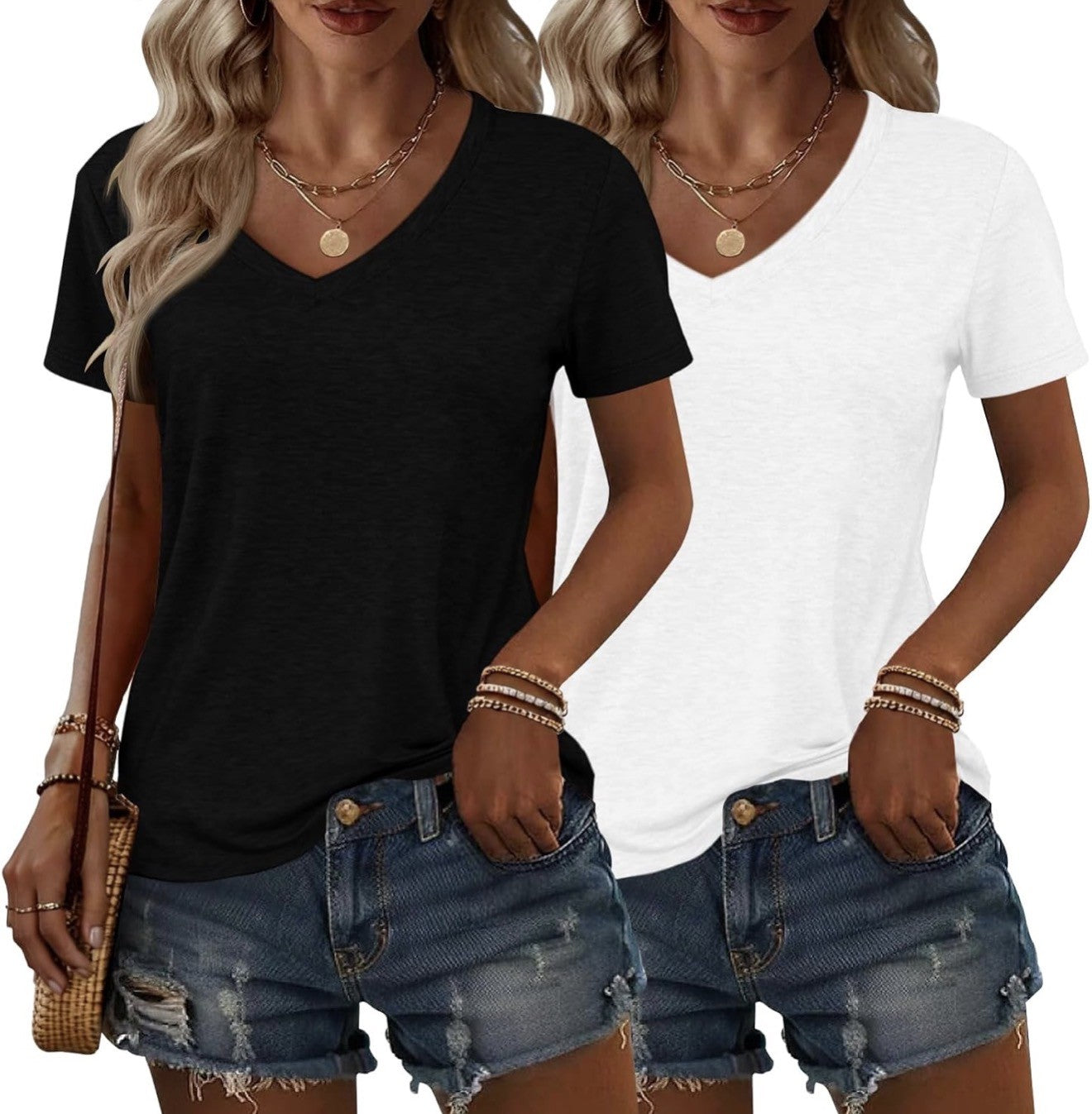 Women's V-Neck T-Shirt – Large (on your phone swipe to the left to see images on the computer they should pop up)