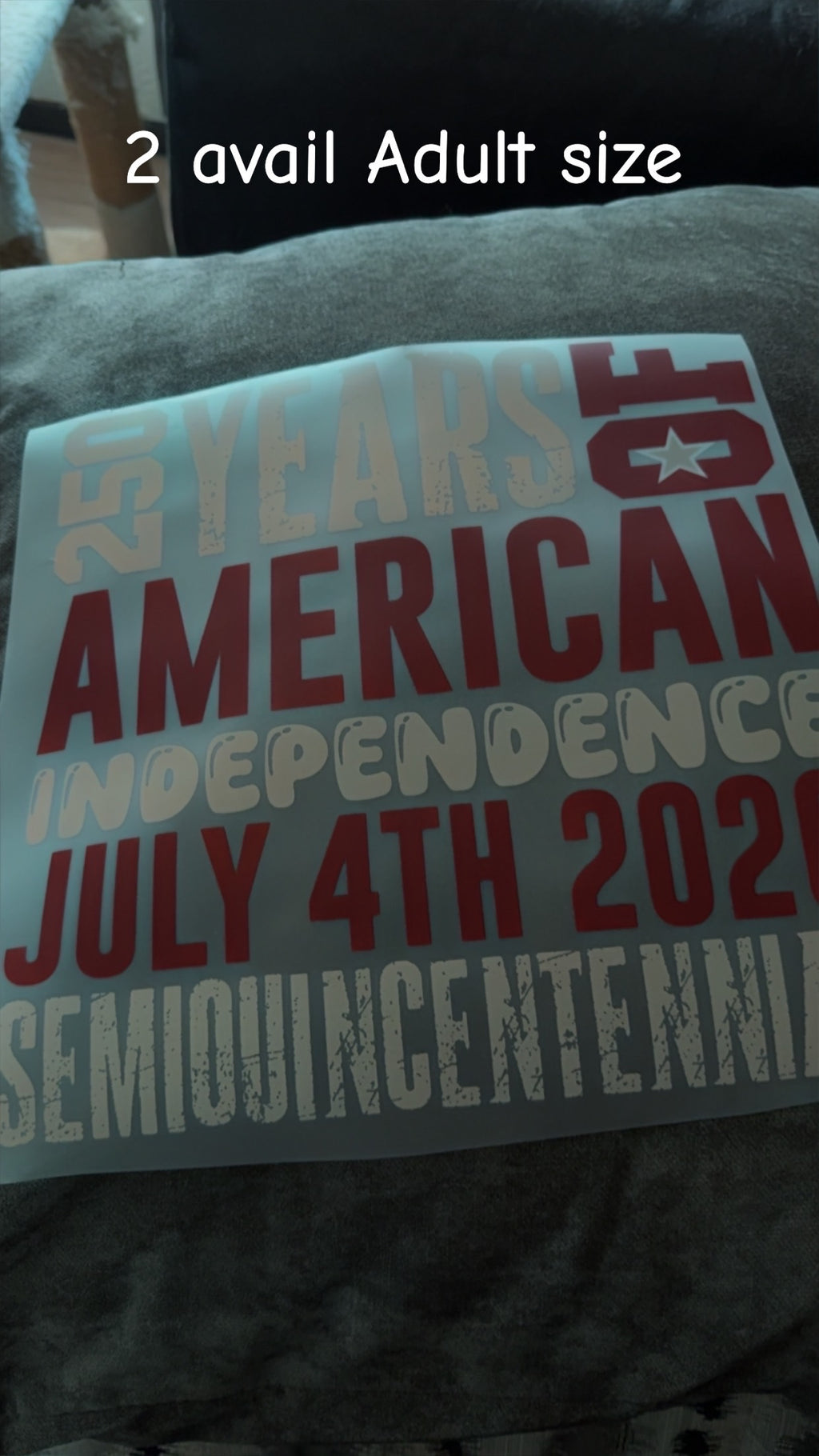 Sticker celebrating American Independence Day with text